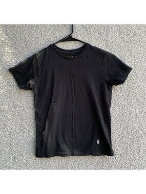 Polo Ralph Lauren Kids Black T-Shirt Size Medium 100% Cotton